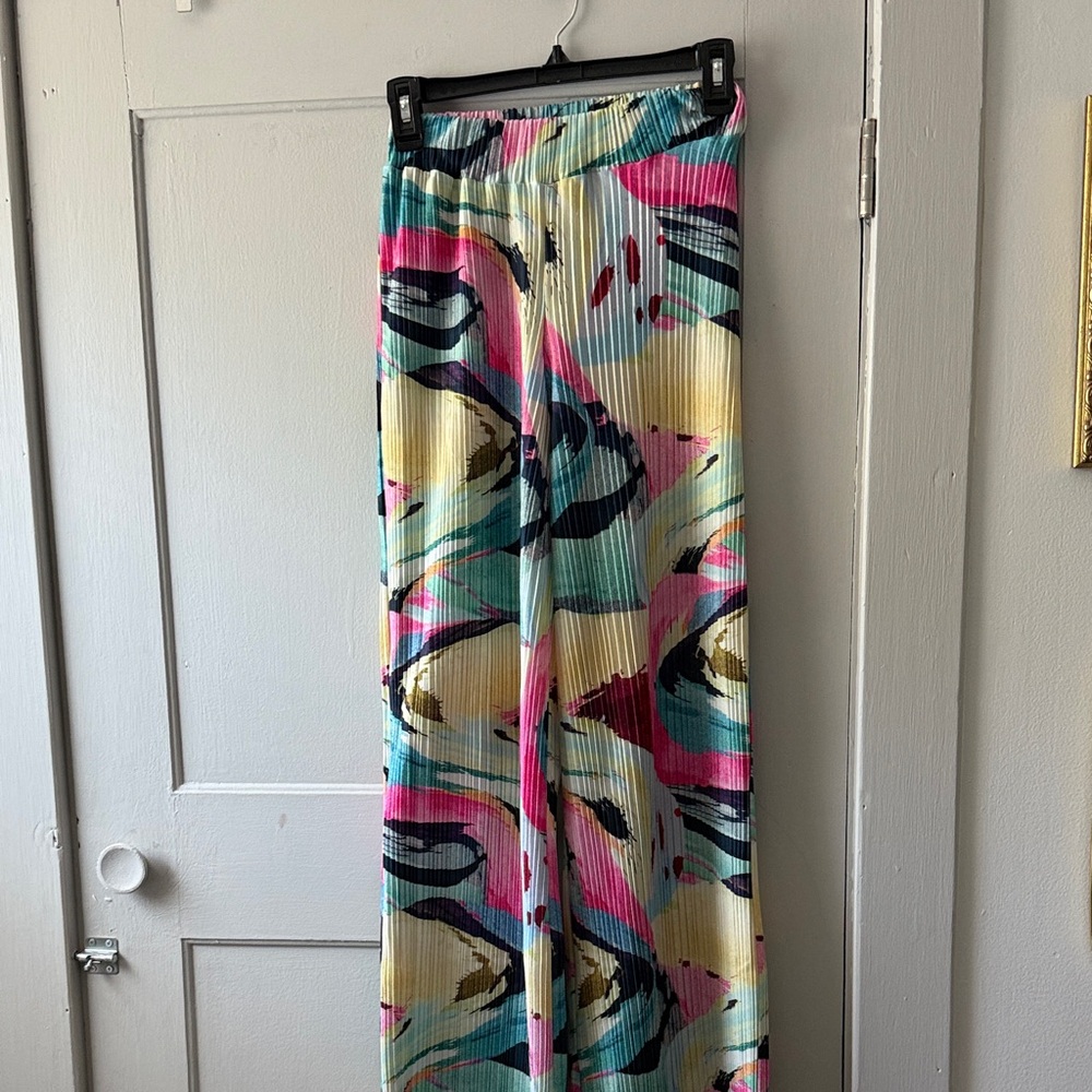 Colorful Abstract Print Women's Pants